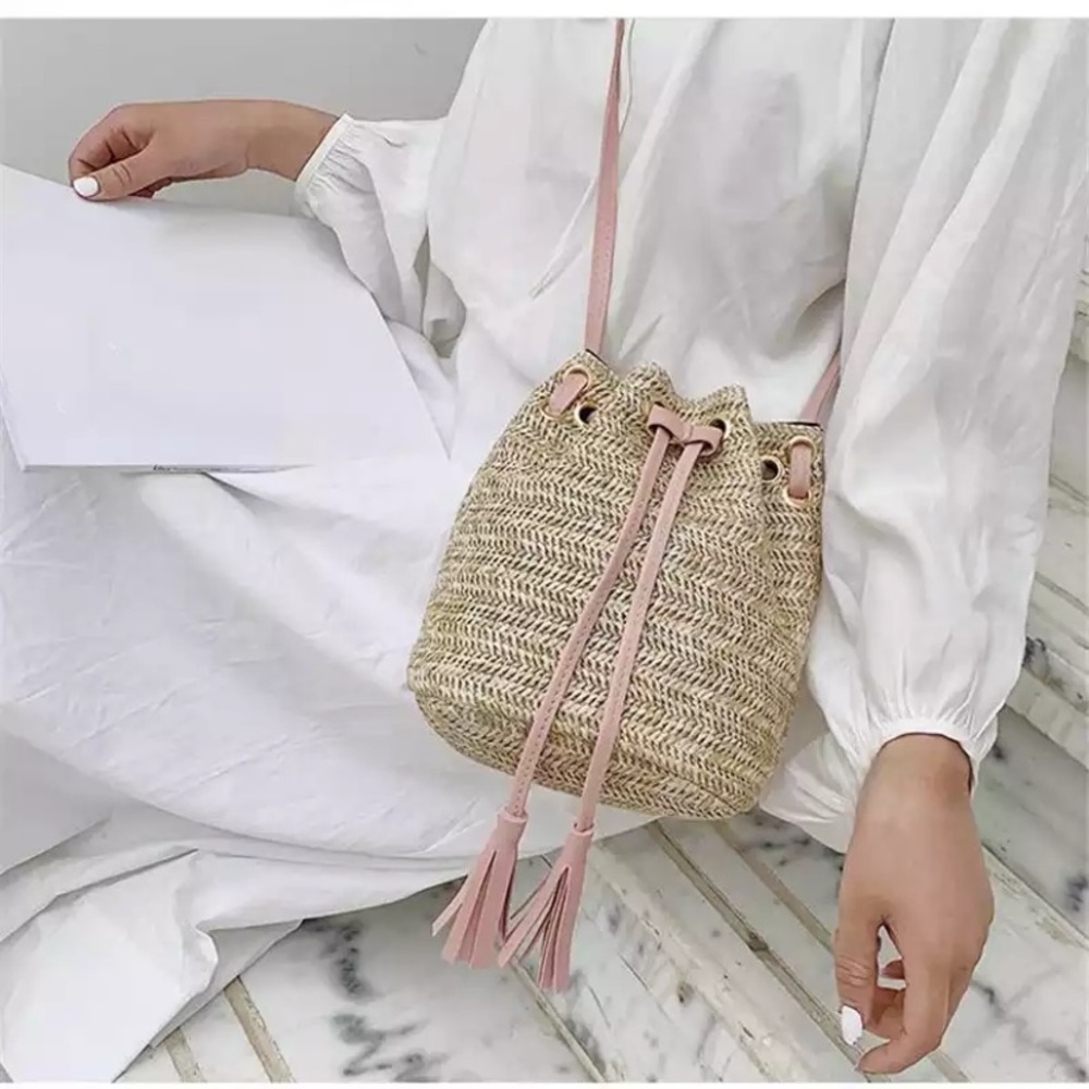 Crossbody straw woven bag - Picture 4 of 6